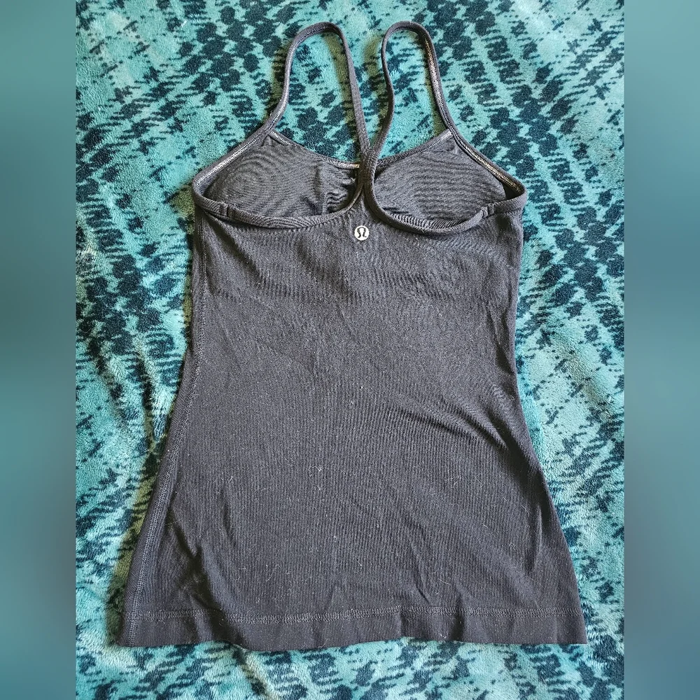 Lululemon black bra protection tank top‎ size XS-S